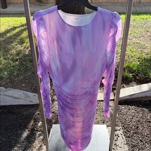 Elegant Purple Body Contour Dress